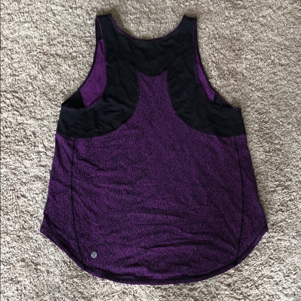 EUC Lululemon size 10 Sculpt Tank purple/black
